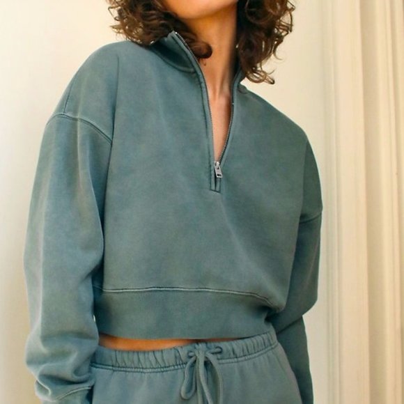 Wilfred Free Fleece 1/2 Zip Sweatshirt - Picture 1 of 7